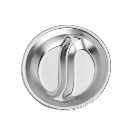 

Stainless Steel Sauce Dishes for Kitchen Restaurant Sushi Dipping Bowl Mini Condiment Appetizer Plates with Compartment Silver 1pcs Half Round Seasoning Dish