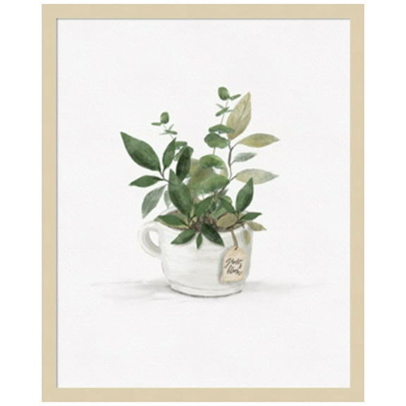 Amanti Art Botanical Mug I Wood Framed Wall Art Print