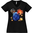 thumbnail image 3 of Inktastic Cancer Crab Constellation Zodiac Sign Illustration Women's Plus Size V-Neck T-Shirt, 3 of 5