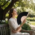 thumbnail image 3 of Vjnyvs Folding Hand Fan Portable Performance Fan Spanish Handheld Fan for Dancing Wedding Party Props Decorations, 3 of 7