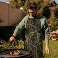 thumbnail image 4 of Vine Camo Tree Trunk Pattern Apron-Garden Aprons for Women with Pockets-Cotton Linen Waterproof Kitchen Cooking Gardening Aprons Adjustable for Kitchen,Cooking,BBQ and Salon 33x27 Inch, 4 of 7