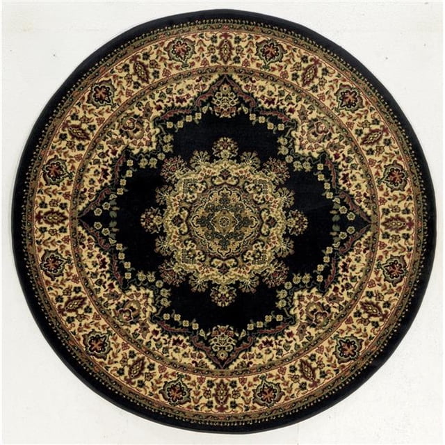 Radici 1191-2255-BLACK Tapis Rond Castello 5 Pi.3 - Noir