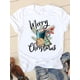 thumbnail image 2 of Camiseta con estampado navideño de estilo acuarela para mujer, ropa de Año Nuevo con cuello redondo, camiseta informal con estampado de los años 90, 2 of 5