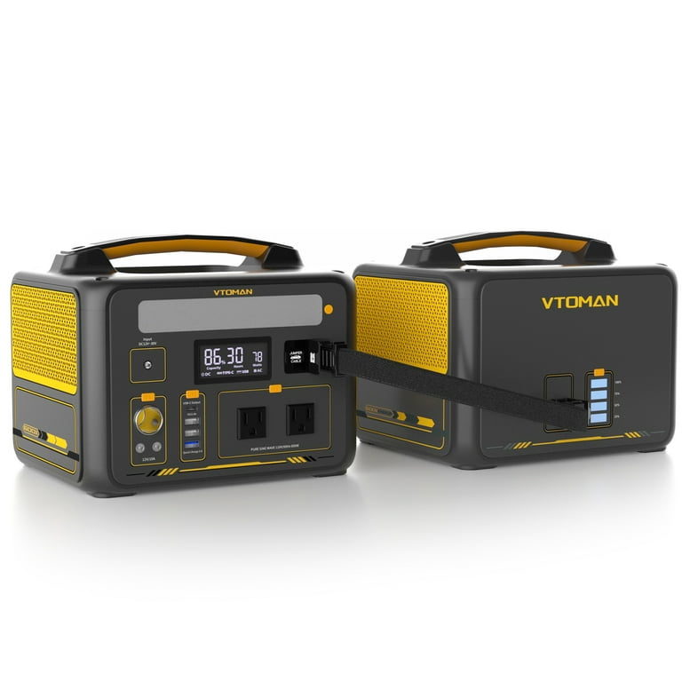VTOMAN Jump 600X Portable Power Station 600W with Extra Battery, 939Wh  LiFePO4 (LFP) Battery Powered Generator with 110V/600W AC Outlets, 60W USB