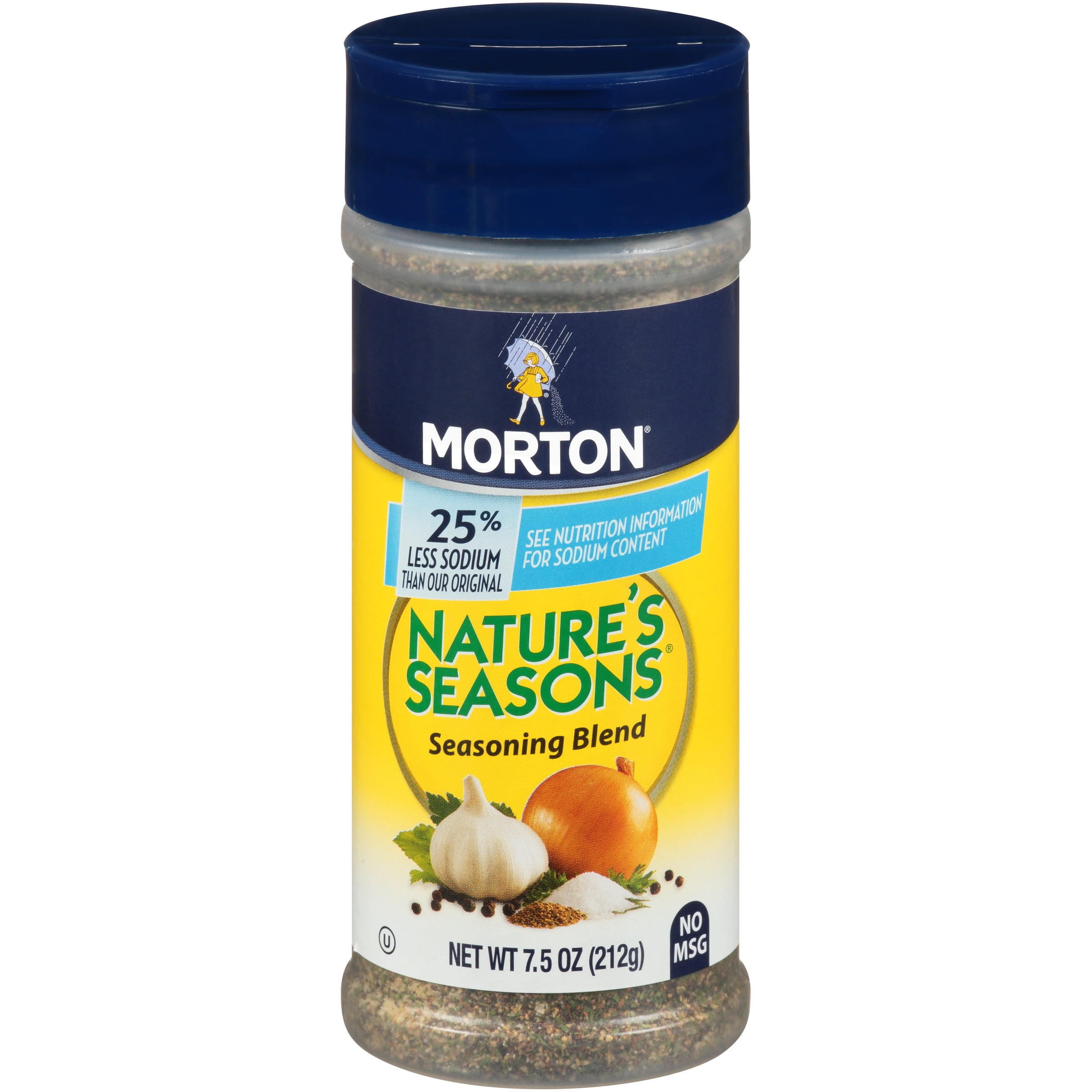 Morton Nature's Seasons Seasoning Blend, 25 Less Sodium, 7.5 Oz