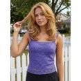 thumbnail image 4 of LMLYSoH Women's Summer Slim Fit Cami Tops Sleeveless Open Back Low Cut Lace Floral Tanks, 4 of 8