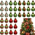 thumbnail image 6 of Vintage Ornaments - Christmas Decorations 3cm 24 Painted Matte Plastic Christmas Set Ornaments Pendant Christmas Decorations, 6 of 9