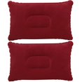 thumbnail image 1 of 2 x rose red Inflatable Pillow Camping Travel Soft Blow-Up, 1 of 5