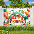 thumbnail image 5 of Decorative Happy Birthday Banner Rainbow Floral Design for Birthday Party Celebration Kids Event, 5 of 7