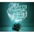 thumbnail image 3 of Tank Combat Army Vehicles Planes Trains and Automobiles Name Night Light Up Lamp Shape LED Personalized Custom Made Desk Table Lamp, It's Wow, with Remote 16 Colors Changing, Great Gift, 3 of 10