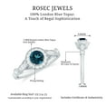 thumbnail image 6 of Rosec Jewels London Blue Topaz Vintage Inspired Engagement Ring for Women - Blue Topaz Diamond Ring - AAA Grade - With Jewelry Box, 18K White Gold, US 9.00, 6 of 9