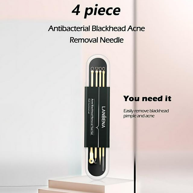 Beauty Tools Acne Needle Set 4 Pieces Set,Gold Mothers Day Beauty Equipment