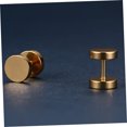 thumbnail image 5 of EXHUMKY 3Ensemble Boucles d'Oreilles Clous en Acier Inoxydable Doré Design Haltère pour Hommes, 5 of 5