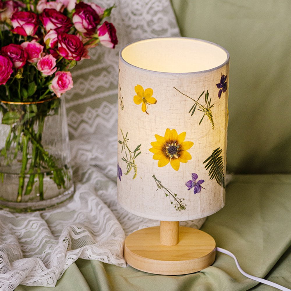 Table Lamps Cozy Pressed Flowers Shade DIY Warm Coffee Tables
