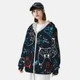 thumbnail image 3 of Kdxio Joystick Gamepad Print Women Men Sun Protection UPF 50+ Jackets Zip Up Long Sleeve Hoodie Hiking Lightweight with Pockets, 3 of 7