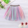 thumbnail image 2 of Youmylove Girls Layered Stars Sequins Tutu Skirt Princess Ballet Dance Skirts Kids Fancy Dress-Up Tie Dye Skirts Party Rainbow Girls Skirt 9-10 Years, 2 of 4