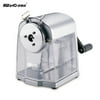 Manual Pencil Sharpener Handheld Operation Transparent Receptacle Helical Cutter Stationary for School Office Home