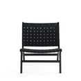 thumbnail image 3 of Manhattan Comfort Maintenon Wood Leatherette Accent Chair in Black, 3 of 5