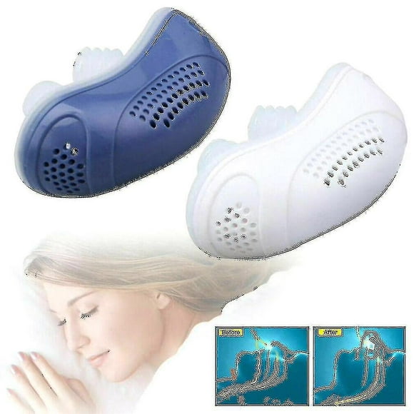 Micro Electric Cpap Noise Anti Snoring Device Sleep Apnea Stop Snore Aid Stopper Blue