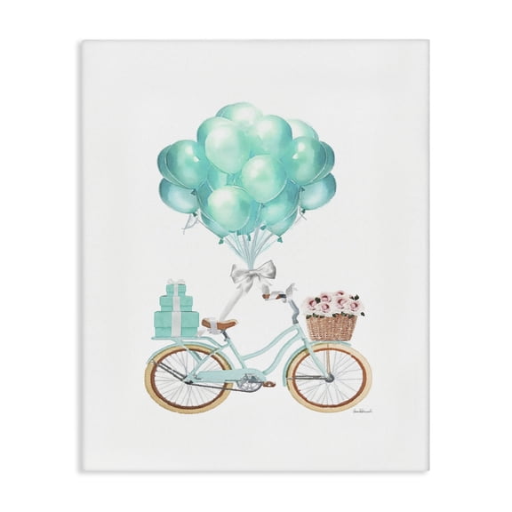 Stupell Industries Shabby Chic Blue Balloon Bike Canvas Art, 16 x 20, by Amanda Greenwood