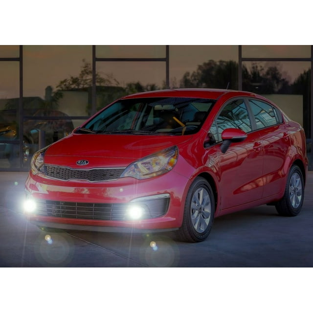 For 2016 2017 Kia Rio Sedan LED Fog Lamps Driving Lights Kit