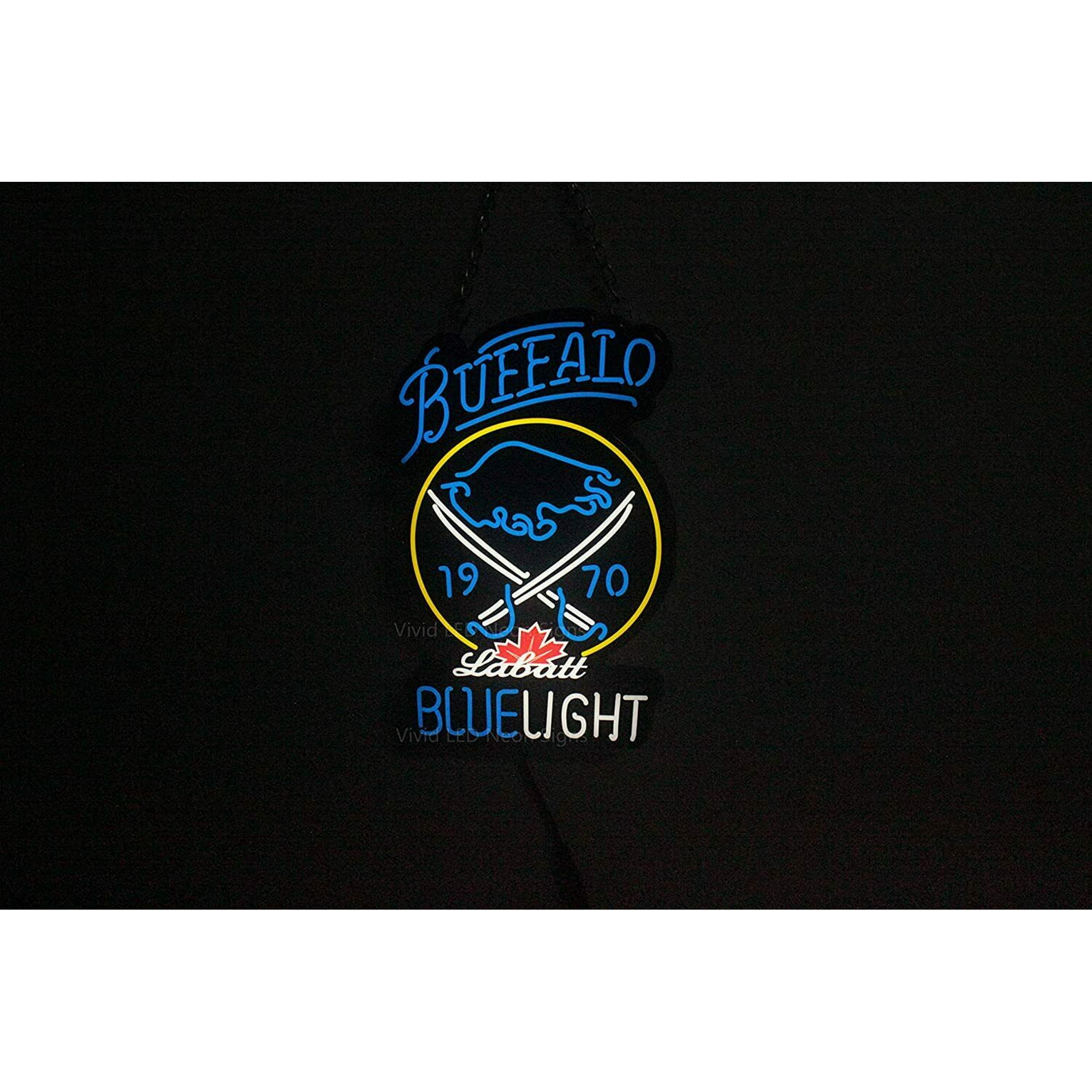 Queen Sense 10 inch Labatt Blue Light Buffalo Sports Team Sabre Vivid LED Neon Sign Light Lamp Durable Super Bright 110lblbsnled