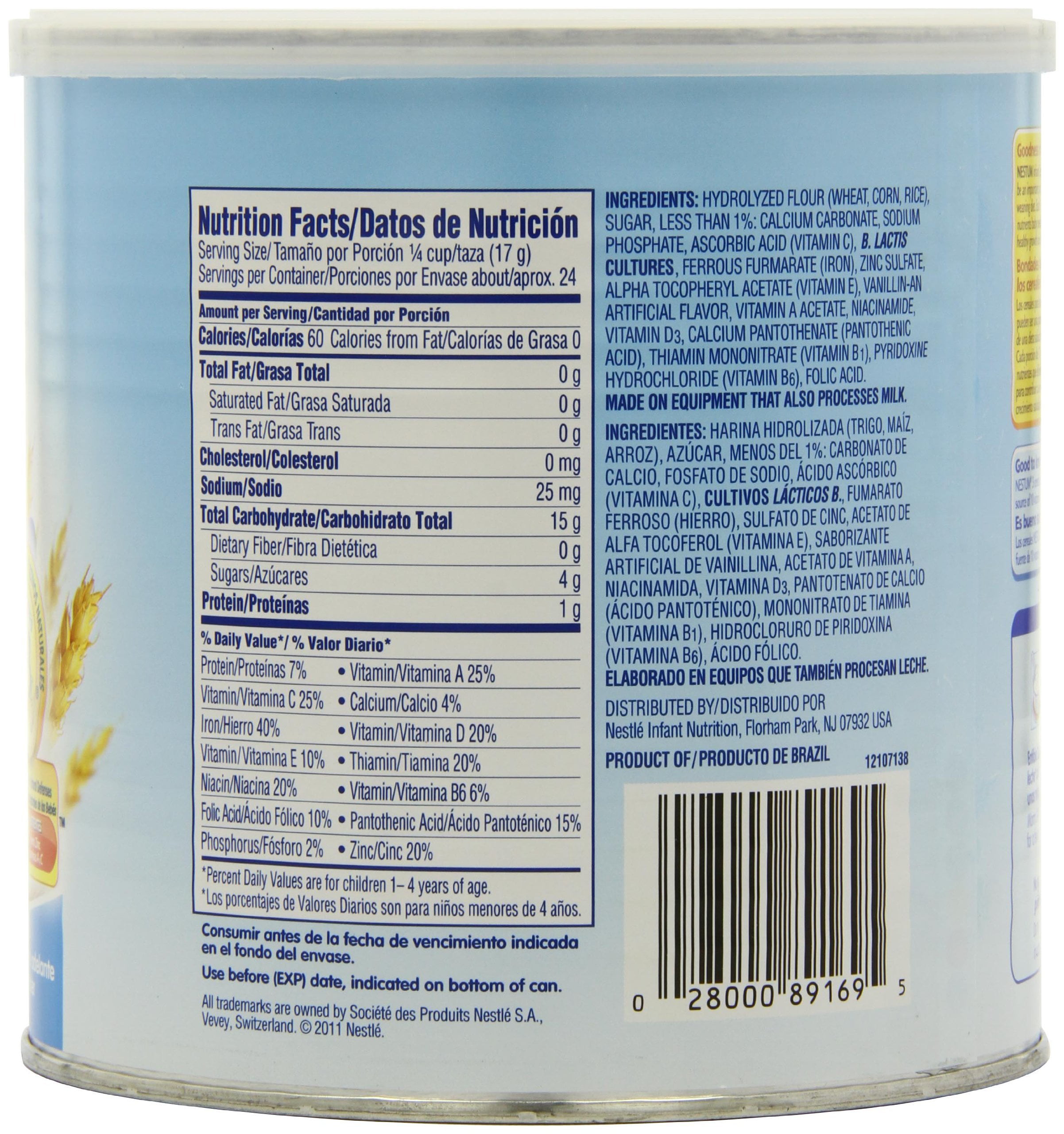 Buy Nestrum 3 Cereales de Nestle - Trigo, Maiz y Arroz  Nestrum 3 Cereals,  Wheat, Corn and Rice – Amigo Foods Store
