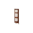 thumbnail image 5 of HomeStock Natural Beauty 4-Shelf Corner Folding Bookcase, Office, Living Room, Bedroom, Library, Study Room, 38.75"D x 12.5"W x 12.5"H, Sturdy Shelved Bookcase, Corner Bookcase-Color:Honey Oak, 5 of 10
