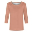 thumbnail image 3 of Aofany Womens Tops Oversized T-Shirts Short Sleeve Crew Neck Solid Color Basic Shirt Fall Going Out Tops Tee, 3 of 4