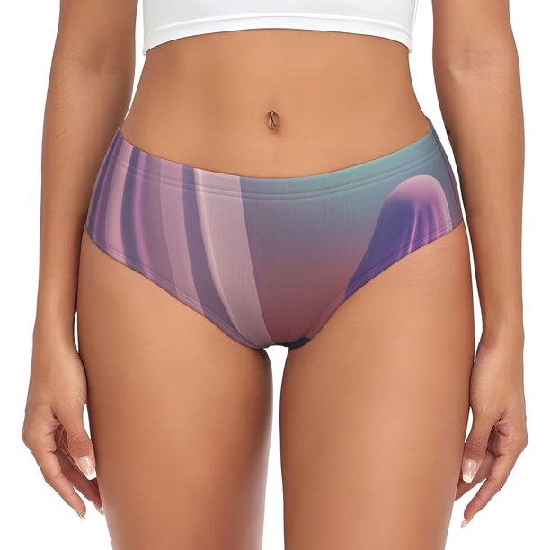 Balery Dreamy Moonlit Window Ropa Interior de Algodón para Mujer con Dibujo – Braguitas Cómodas y Elásticas, Estilo Clásico-X-Small