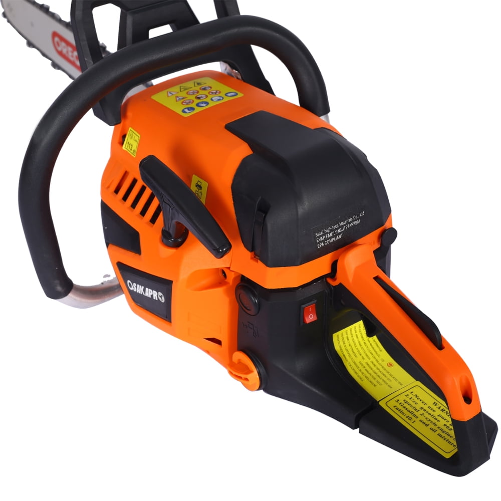 20 Inch 52cc Gas Chainsaw 2-Cycle EPA Compliant Gasoline Chain Saw with Oregon Bar 2.6HP Anti-Vibration Gas Powered Saw for Tree Trimming Wood Cutting