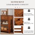 thumbnail image 4 of GZXS 48.82" Vintage Console Table with 3 Drawers & 2 Shelves, Farmhouse Sofa Table in Solid Pine Construction, Multi-Functional for Living Room & Hallway, Brown, 4 of 10