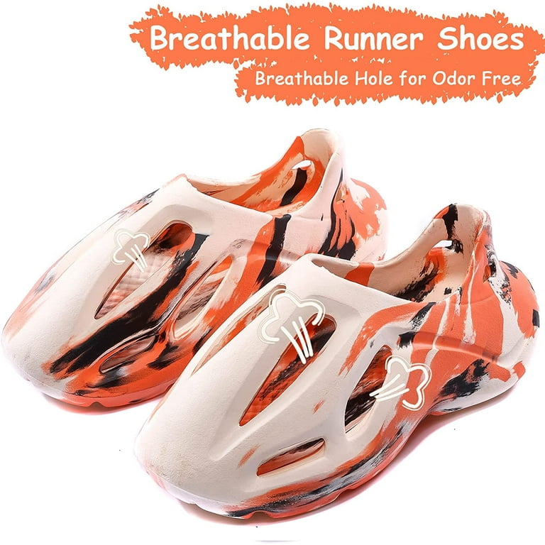 Foam Runner Shoes 400 Casual Hollow Sports Shoes Breathable Lightweight Walking Shoes Water Shoes Slip On Outdoor Beach Sandals for Women Men Custom