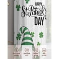 thumbnail image 6 of St. Patrick's Day Sheer Curtains 108 Inch Length 2 Panels Set Window Treatments, Spring Green Gnomes Leaves Clovers Rod Pocket Semi Curtains for Living Room/Bedroom/Kitchen Décor, 104"W x 108"L, 6 of 7