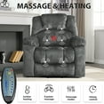 thumbnail image 6 of Bonzy Home Power Lift Recliner,Elderly Lift Chair with Heat Therapy and Massage Function,Remote Control,Side Pocket,Living Room, Gray, 6 of 8