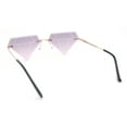 thumbnail image 4 of Kids Size Fun Bling Diamond Lens Rimless Party Shade Sunglasses Gold - Purple, 4 of 4