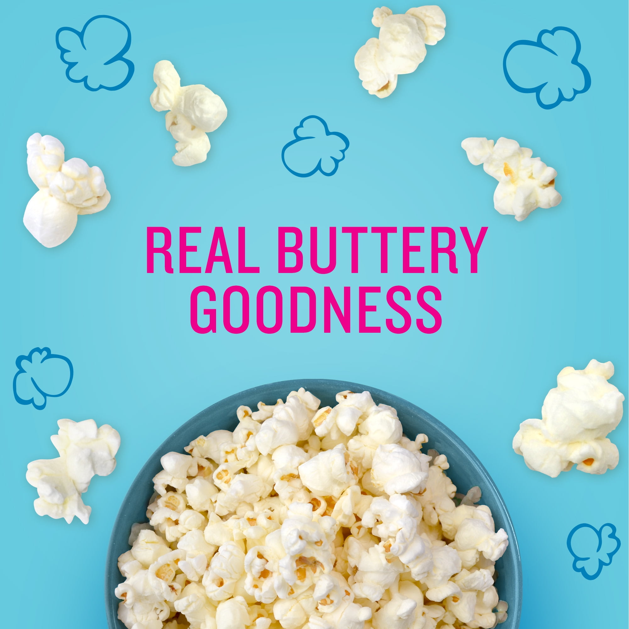 (12 Pack) Angie's BoomChickaPop Real Butter Popcorn Pre-Popped Popcorn Bag, 4.4 oz