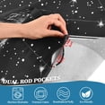 thumbnail image 3 of Yayeee Kitchen Curtains Tier Pair Light Filtering 27"x24" Rod Pocket Short Cafe Window Panel, Black Moon, 3 of 7