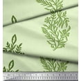 thumbnail image 3 of Soimoi Polyester Crepe Fabric Leaves & Floral Block Print Sewing Fabric Yard 42 Inch Wide, 3 of 3
