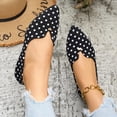 thumbnail image 6 of Miluxas Women’s Polka Dot Pointed Toe Flat Shoes, V-Cut Slip On Ballet Flats, Soft Lightweight Casual Walking Loafers Black 7.5(40), 6 of 9
