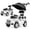 White, variant on INFANS Licensed Mercedes Benz Push Car for Toddlers, Outdoor Ride on Toy with Parent Control Handle, Adjustable Canopy, Horn, LED Lights for 3+ Years