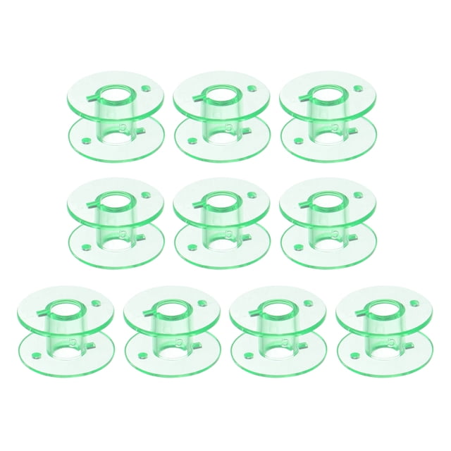 Unique Bargains Plastic Bobbins Standard Sizes for Multi Function Sewing Machine, Green 200 Pack