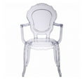 thumbnail image 3 of Princess Clear Acrylic Dining Chair with Armrest – Set of 4 Chic Transparent Dining Chairs, Sleek Acrylic Design with Armrests for Modern Dining Rooms, 3 of 3