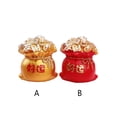thumbnail image 4 of Billuyoard Bolsa adornos buena suerte resina pastel decoración tradicional atraer riqueza Artware fortuna figurita de oficina coche regalos Artesanía Rojo Billuyoard HA072013-02, 4 of 6