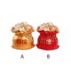 thumbnail image 3 of Yuarrent Bolsa adornos buena suerte resina pastel decoración tradicional atraer riqueza Artware fortuna figurita de oficina coche regalos Artesanía Rojo Yuarrent HA072013-02, 3 of 6