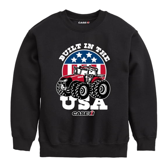 Case IH - Built In The USA - Youth Boys Crew Fleece Sweatshirt