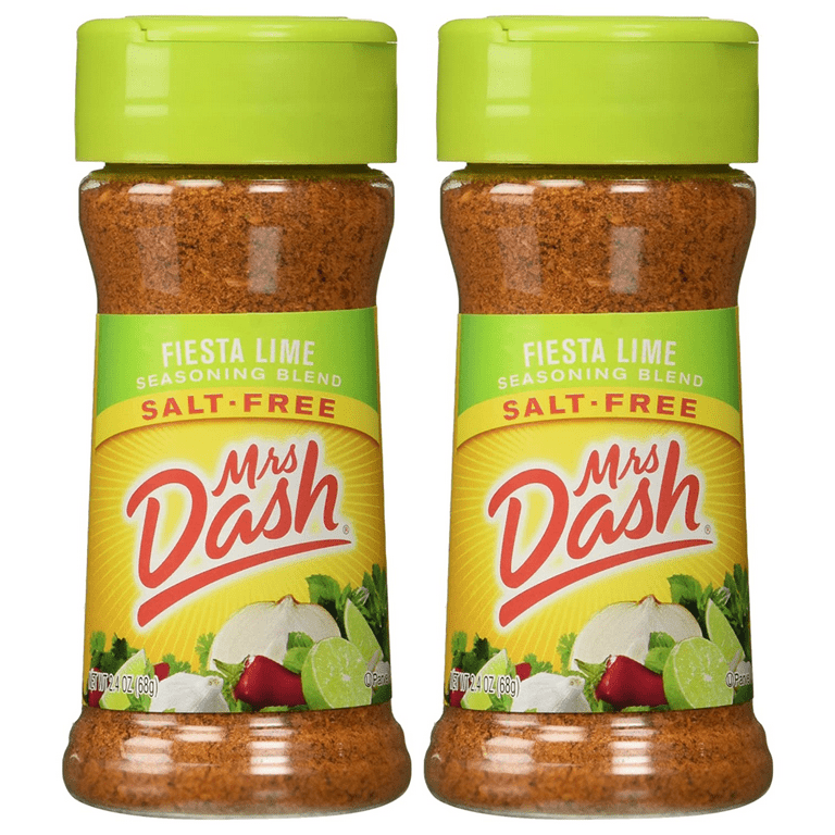 Dash Fiesta Lime Seasoning All Natural Salt Free Seasoning Blend 2.4oz Shaker,(2 Pack)