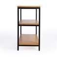 thumbnail image 4 of Hans 3 Shelf Wood & Iron Etagere Bookcase, 4 of 7