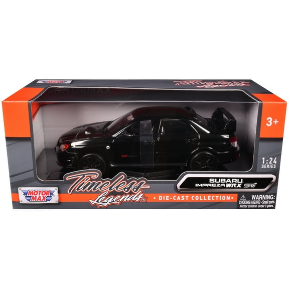 Subaru Impreza WRX STi Black 1/24 Diecast Model Car by Motormax