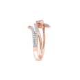 thumbnail image 2 of 3/8 Carat (Ctw) Morganite Open Wrap Ring in 10K Rose Gold with Diamonds for Women, 2 of 6